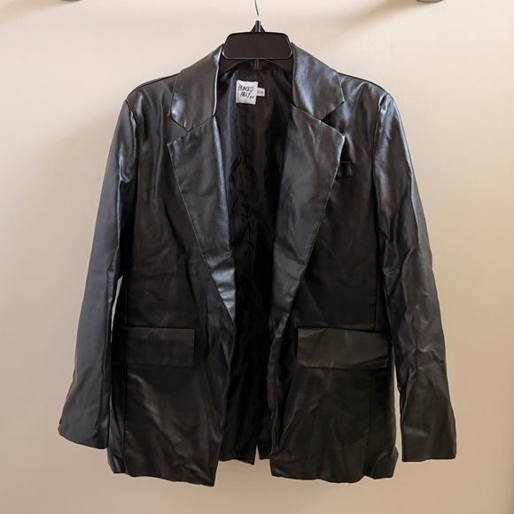 Princess Polly Jocelyn Faux Leather Blazer - Picture 4 of 6